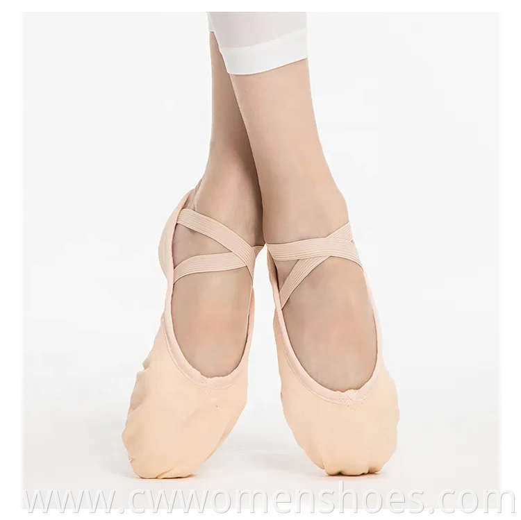 Women's Canvas Ballet Dance Shoes Split Sole Model S6001